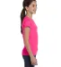 2616 LA T Girls' Fine Jersey Longer Length T-Shirt HOT PINK side view