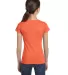 2616 LA T Girls' Fine Jersey Longer Length T-Shirt PAPAYA back view