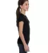 2616 LA T Girls' Fine Jersey Longer Length T-Shirt BLACK side view
