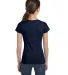 2616 LA T Girls' Fine Jersey Longer Length T-Shirt NAVY back view