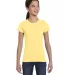 2616 LA T Girls' Fine Jersey Longer Length T-Shirt BUTTER front view