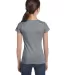 2616 LA T Girls' Fine Jersey Longer Length T-Shirt GRANITE HEATHER back view