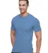 3015 Bayside Adult Union Made Cotton Pocket Tee in Carolina blue front view