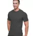 3015 Bayside Adult Union Made Cotton Pocket Tee in Charcoal front view