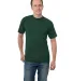 3015 Bayside Adult Union Made Cotton Pocket Tee in Forest green front view