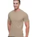 3015 Bayside Adult Union Made Cotton Pocket Tee in Sand front view