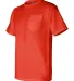 3015 Bayside Adult Union Made Cotton Pocket Tee in Bright orange side view