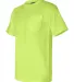 3015 Bayside Adult Union Made Cotton Pocket Tee in Lime green side view