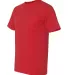3015 Bayside Adult Union Made Cotton Pocket Tee in Red side view