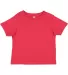 3301T Rabbit Skins Toddler Cotton T-Shirt in Red front view