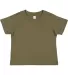 3301T Rabbit Skins Toddler Cotton T-Shirt in Military green front view
