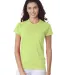 3325 Bayside Ladies' Short-Sleeve Tee in Lime green front view