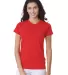 3325 Bayside Ladies' Short-Sleeve Tee in Red front view