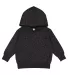 3326 Rabbit Skins Toddler Hooded Sweatshirt with P in Black leopard front view