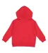 3326 Rabbit Skins Toddler Hooded Sweatshirt with P in Red back view