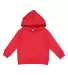 3326 Rabbit Skins Toddler Hooded Sweatshirt with P in Red front view
