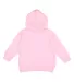 3326 Rabbit Skins Toddler Hooded Sweatshirt with P in Pink back view