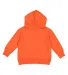 3326 Rabbit Skins Toddler Hooded Sweatshirt with P in Orange back view