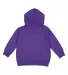 3326 Rabbit Skins Toddler Hooded Sweatshirt with P in Purple back view
