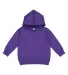 3326 Rabbit Skins Toddler Hooded Sweatshirt with P in Purple front view