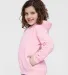 3326 Rabbit Skins Toddler Hooded Sweatshirt with P in Pink side view