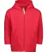 3446 Rabbit Skins Infant Zipper Hooded Sweatshirt in Red front view