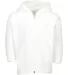 3446 Rabbit Skins Infant Zipper Hooded Sweatshirt in White front view