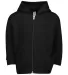 3446 Rabbit Skins Infant Zipper Hooded Sweatshirt in Black front view