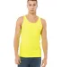 BELLA+CANVAS 3480 Unisex Cotton Tank Top in Neon yellow front view
