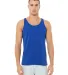BELLA+CANVAS 3480 Unisex Cotton Tank Top in True royal front view