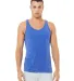 BELLA+CANVAS 3480 Unisex Cotton Tank Top in Tr royal triblnd front view