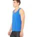 BELLA+CANVAS 3480 Unisex Cotton Tank Top in Tr royal triblnd side view