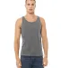 BELLA+CANVAS 3480 Unisex Cotton Tank Top in Deep heather front view
