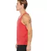 BELLA+CANVAS 3480 Unisex Cotton Tank Top in Red triblend side view