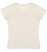 3507 LA T Ladies V-Neck Longer Length T-Shirt in Natural heather front view