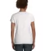3507 LA T Ladies V-Neck Longer Length T-Shirt WHITE back view