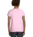 3507 LA T Ladies V-Neck Longer Length T-Shirt PINK back view