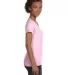 3507 LA T Ladies V-Neck Longer Length T-Shirt PINK side view