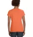 3507 LA T Ladies V-Neck Longer Length T-Shirt PAPAYA back view