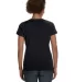 3507 LA T Ladies V-Neck Longer Length T-Shirt BLACK back view