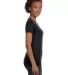 3507 LA T Ladies V-Neck Longer Length T-Shirt BLACK side view