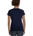 3507 LA T Ladies V-Neck Longer Length T-Shirt NAVY back view