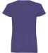 3507 LA T Ladies V-Neck Longer Length T-Shirt PURPLE back view