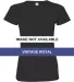 3516 LA T Ladies Longer Length T-Shirt VINTAGE ROYAL front view
