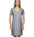 3522 LA T Ladies T-Shirt Dress in Granite heather front view