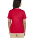3587 LA T Ladies' V-Neck T-Shirt RED back view