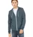 BELLA+CANVAS 3739 Unisex Poly-Cotton Fleece Hoodie in Heather slate front view