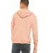 BELLA+CANVAS 3739 Unisex Poly-Cotton Fleece Hoodie in Peach back view