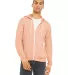 BELLA+CANVAS 3739 Unisex Poly-Cotton Fleece Hoodie in Peach front view