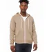 BELLA+CANVAS 3739 Unisex Poly-Cotton Fleece Hoodie in Tan front view